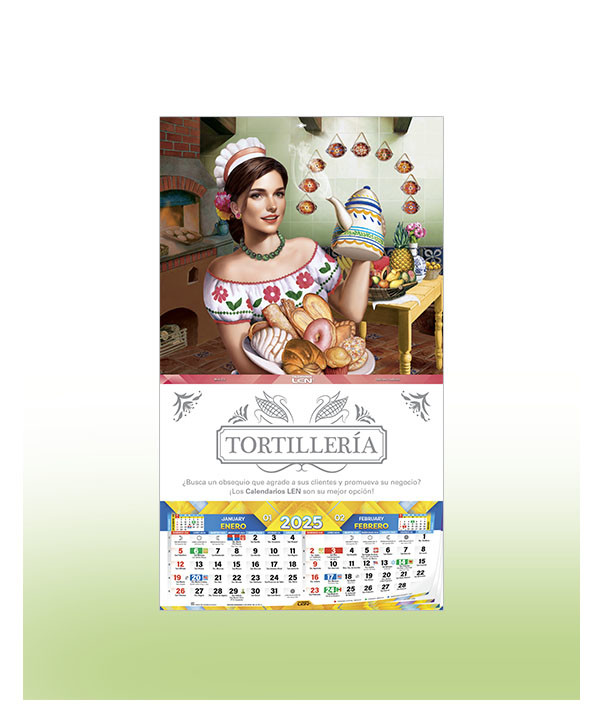 Cartulina-Grande con Santoral Bimestral Serie ji