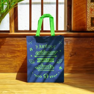 Bolsa Ecológica Azul con Diseño